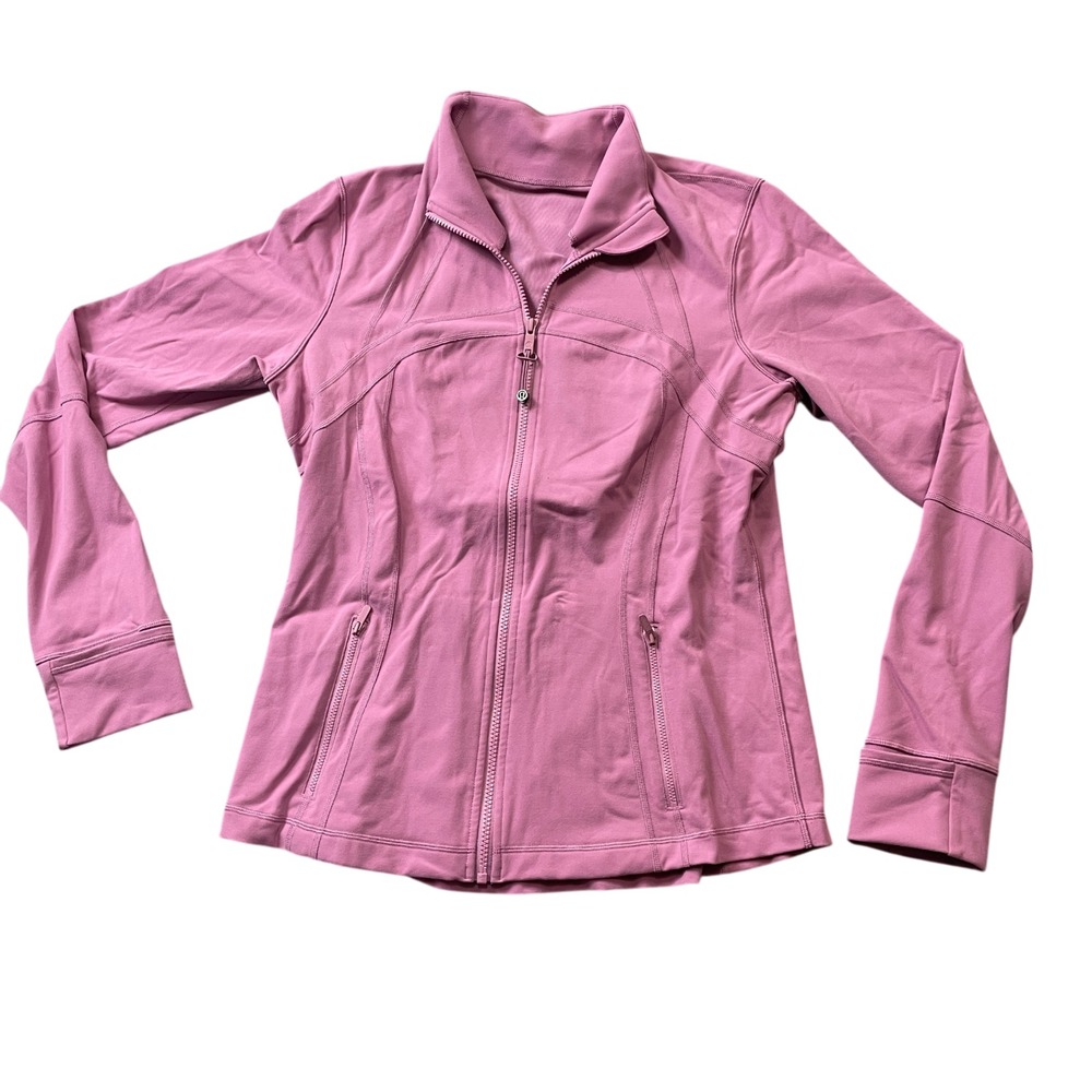 Lululemon 14 Pink Define Jacket FullZip High Color Fitted Silhouette Long Sleeve